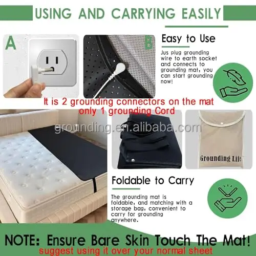 60*40cm Grounding Pad And Emf Protection Mat Foam For Pemtherapy Devices
