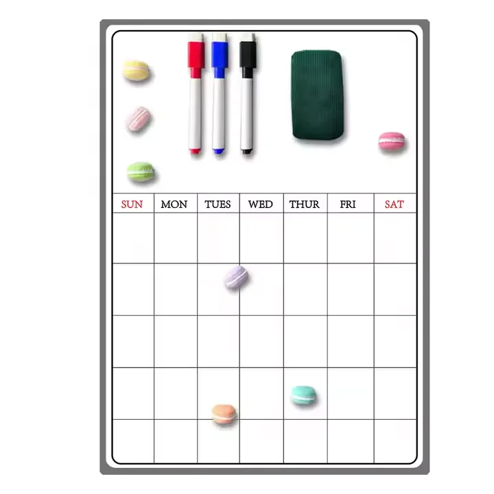 2025 wholesale price magnetic monthly calendars Weekly Calendar Board Custom Magnets Fridge Planner