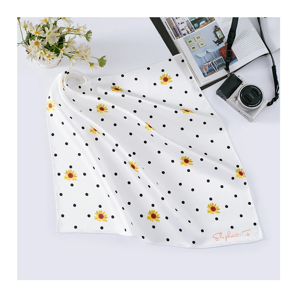 Индивидуальный дизайн бренда, шелковый шарф с цифровой печатью, 16 мм, 100% шелк, предназначенный для женщин