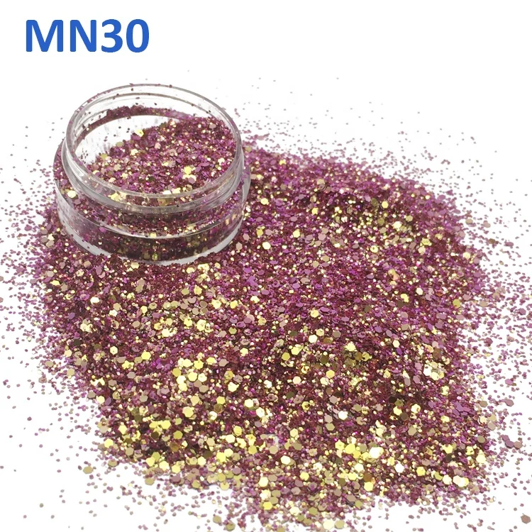 
New Christmas Crafts Color Change 1 kg Polyester Bulk Glitter for Solvent Paint 