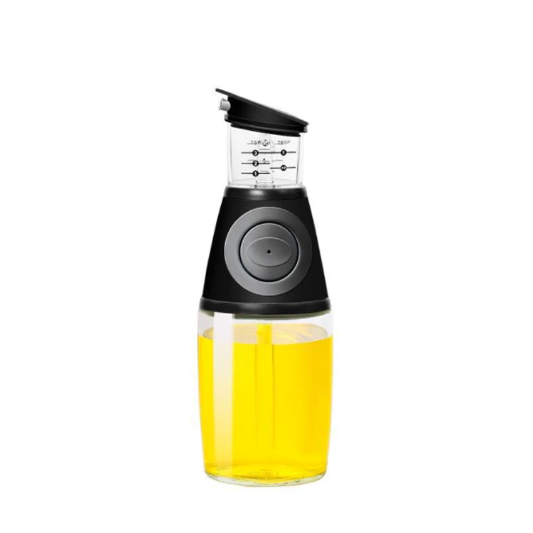 Улучшенный стеклянные бутылки масла и уксуса, измерительный масло заливщик для кухни, прозрачная стеклянная бутылка для масла, со шкалой, 8,5 Oz 250ml