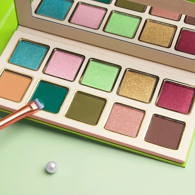 Easy to Blend Palette Pop Colors High Pigmented Cosmetic Portable Matte Shimmer 10 Colors Eyeshadow