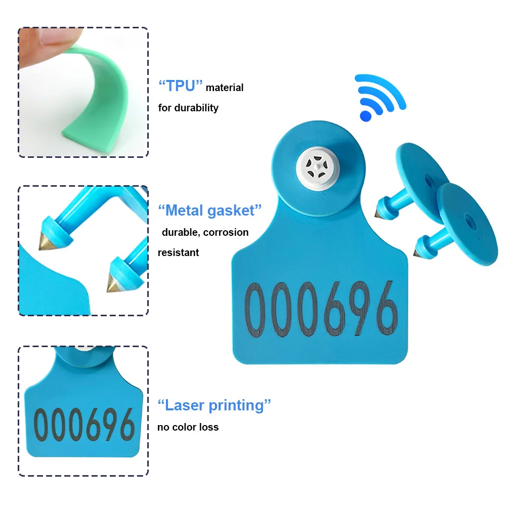Подгонянная UHF Rfid уха крупного рогатого скота свинья овечья бирка для