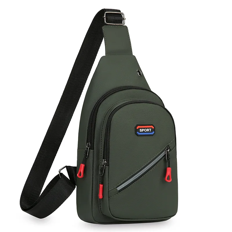 ZR561 Hot Selling Chest Bag Men New Waterproof Shoulder Bag Sports Travel Crossbody Bag Leisure Solid Color Oxford Cloth Satchel
