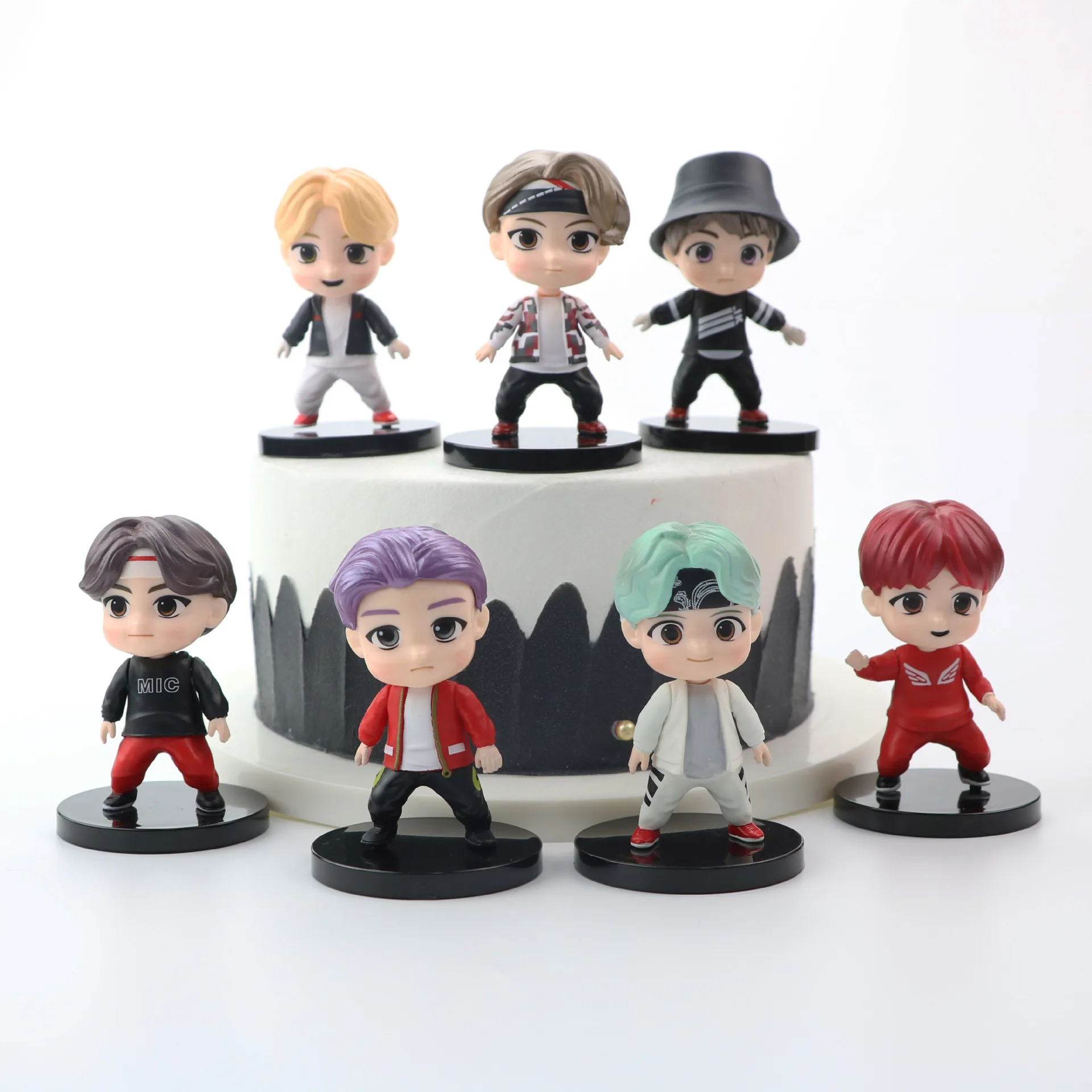  7 шт./компл. Kpop звезды Bangtan Boys крошечные загар Симпатичные Мультяшные игрушки ПВХ