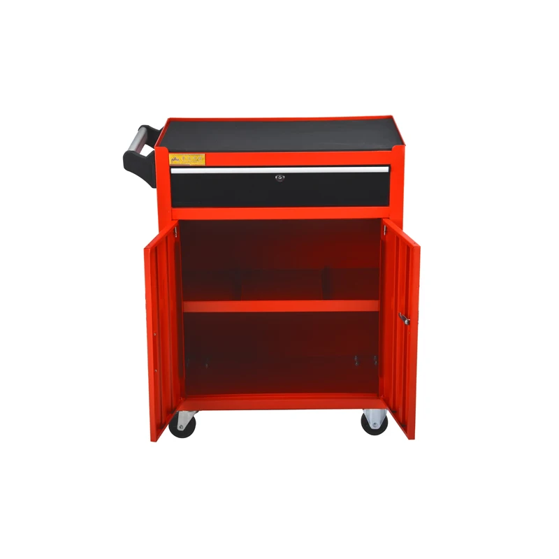 CE Rolling Tool Chest Cart Box Container Garage With 1 Drawer And 1 Cabinet And Back Panel for garage