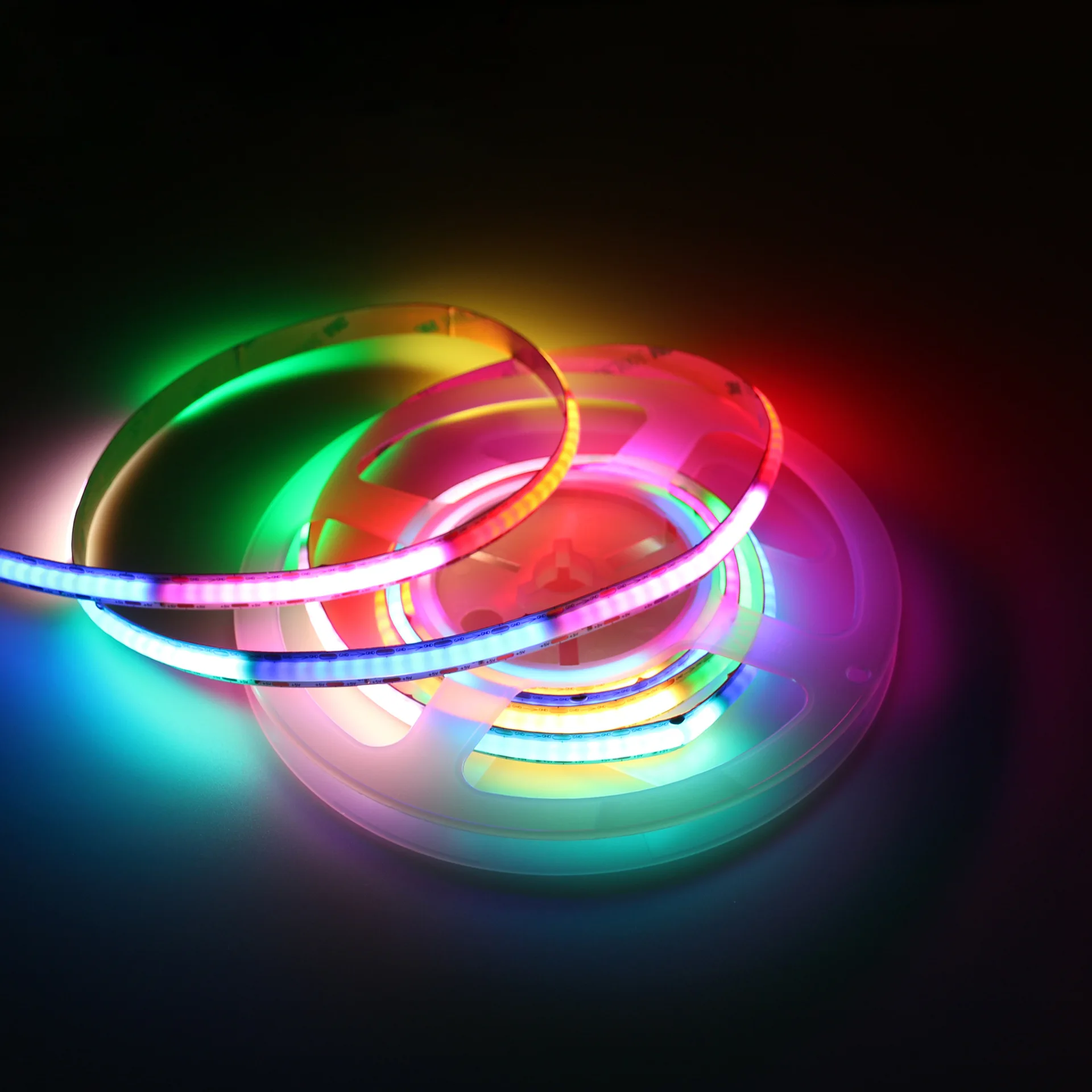 5M Premium True Color High Lumen 1100lm/m RGB RGBW RGBCCT Wifi&BT Zigbee control DC24V IP65 IP67 840D COB LED Strip Lights