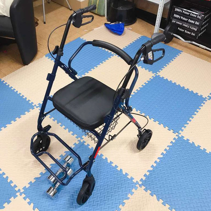 High Quality Elderly adjustable folding aluminium walker rollator for adults