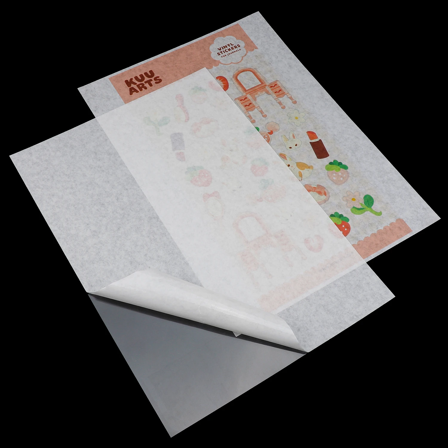 Self Adhesive Semi Transparent Sticker Sheet Clear Backing A0 A1 A2 A3 A4 Japanese Washi Frosted Matte Translucent Sticker Paper