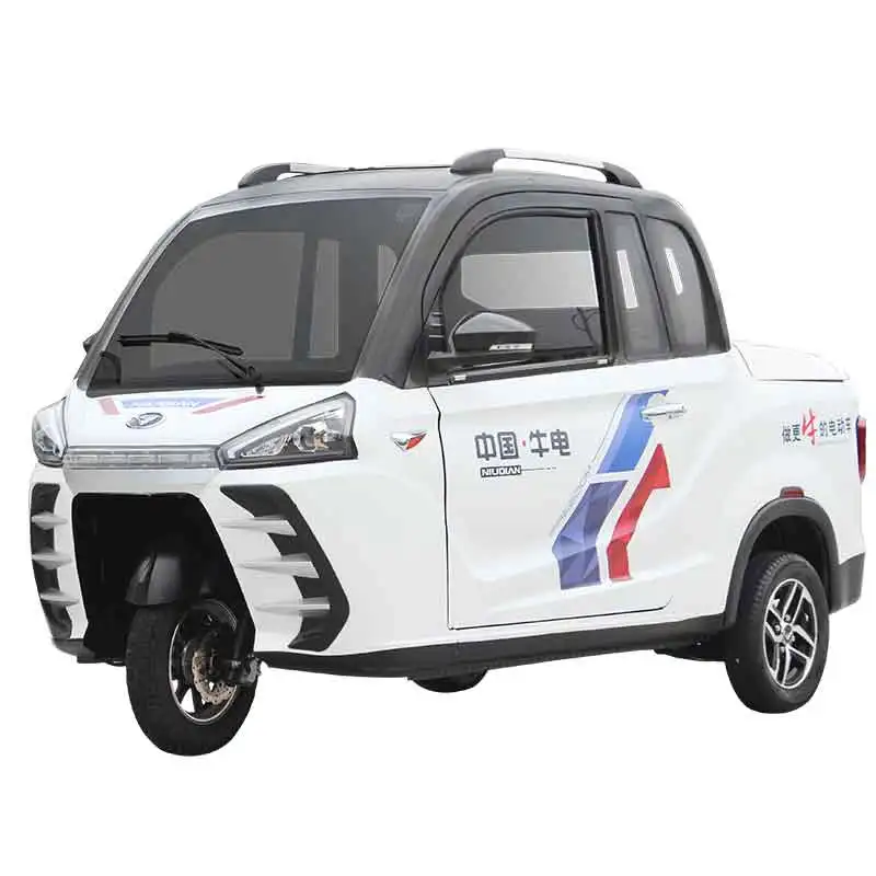 High Elastic Waterproof Seats Pearl White Electric Pickup Truck