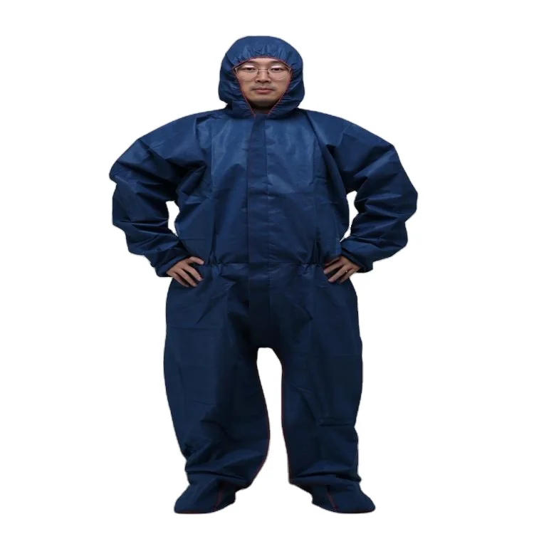 Hot Sales TYPE 5/6B Disposable 50gsm SMS Chemical White/blue/orange Coverall