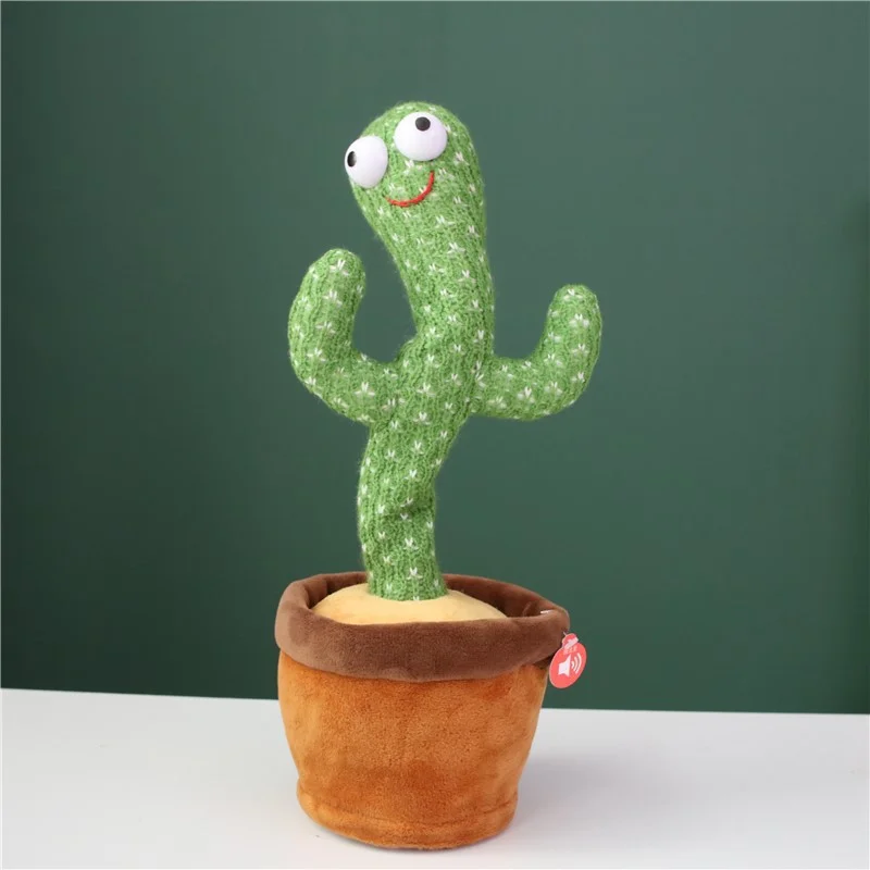 Hot product recording dancing  stuffed plant plush cactus toy for baby