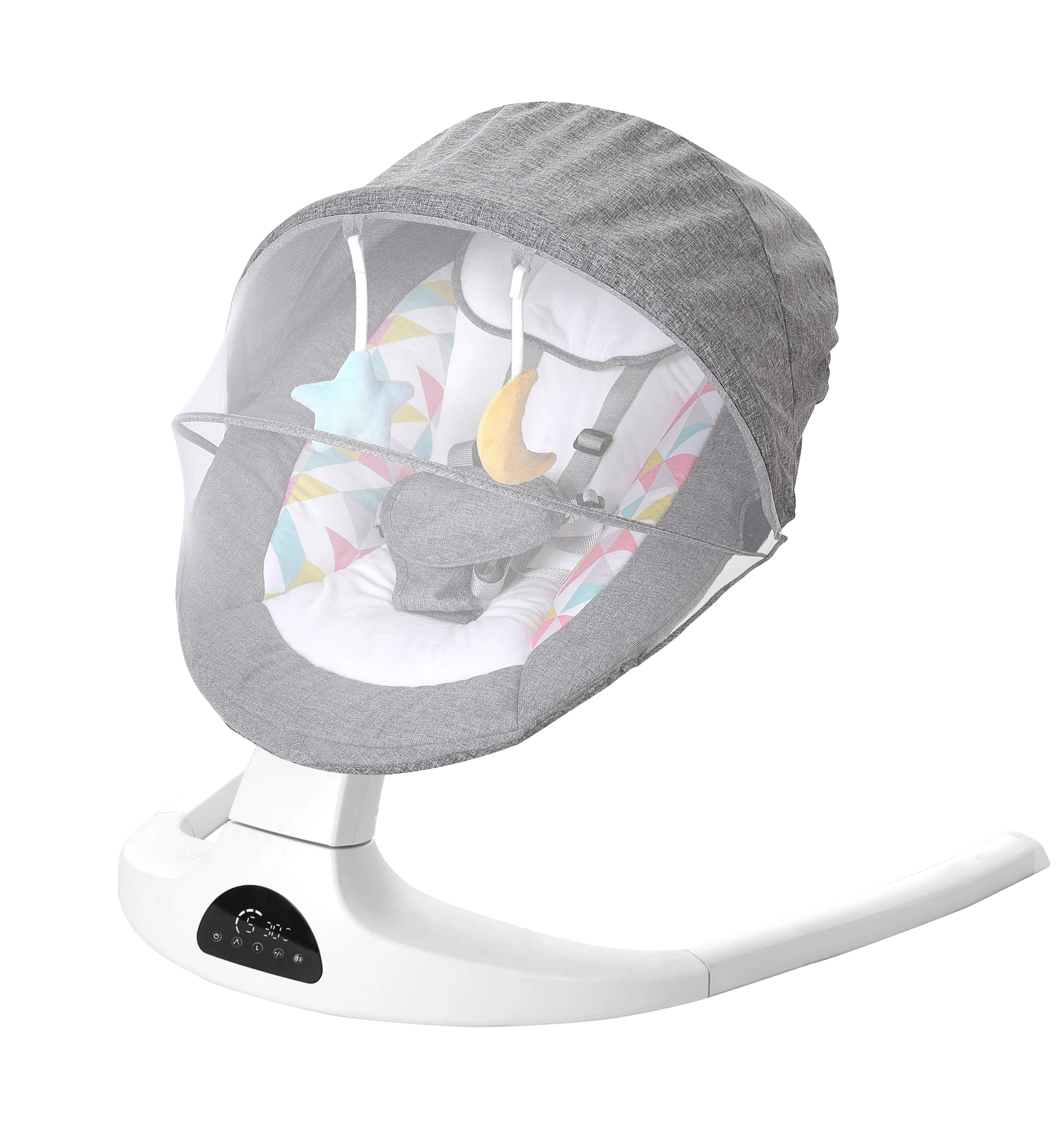 
The new standard baby swing high chair is timed with music and 2 gear backrest baby swing electric baby rocker 