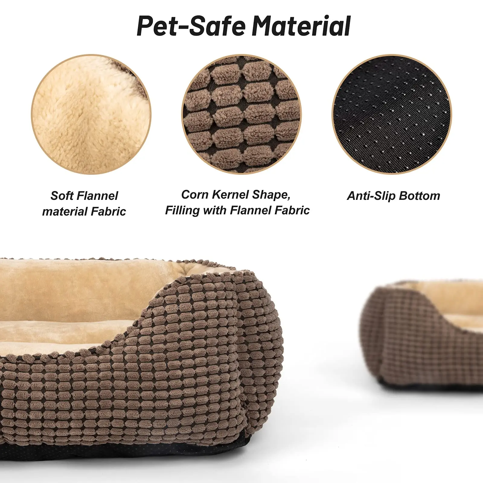 Relaxlines Custom Durable Waterproof Luxury Dog Bed Memory Foam Suede Pet Bed Cat Dog Sofa  bed