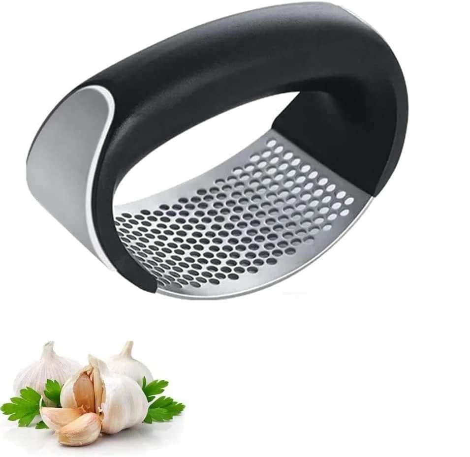 stainless steel ginger garlic press crusher handheld garlic presser