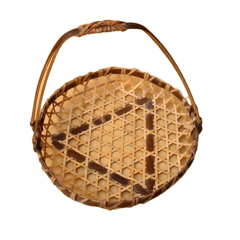 High quality bamboo basket handcrafted for flower and fruit, household bamboo basket for storage, flower basket 100% bamboo