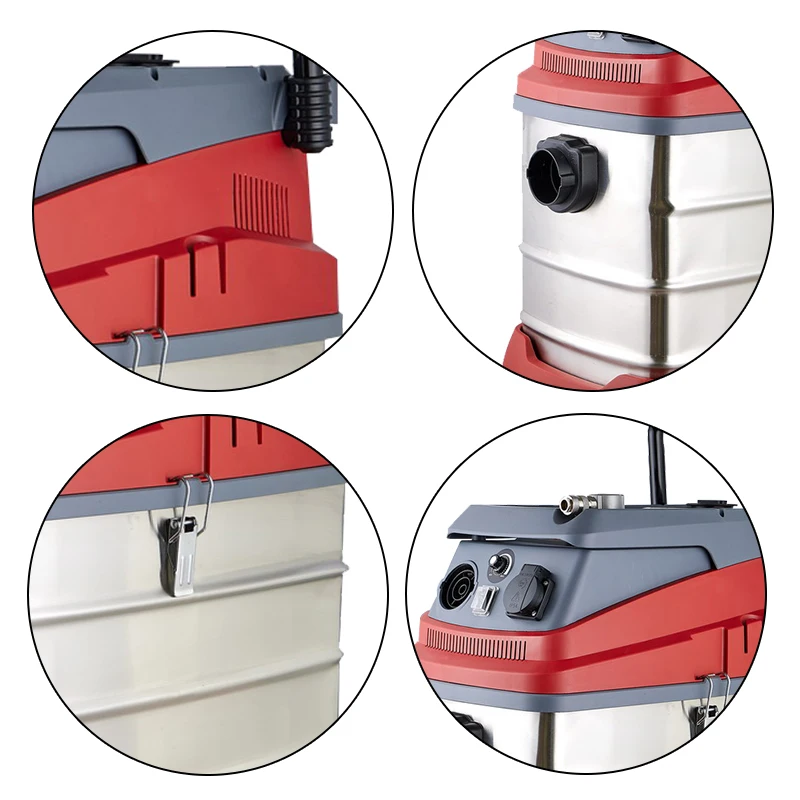 Professional Warehouse Machine 50L 1600W SS Wet and Dry Industrial Heavy Duty Vacuum Cleaner With Water Filter