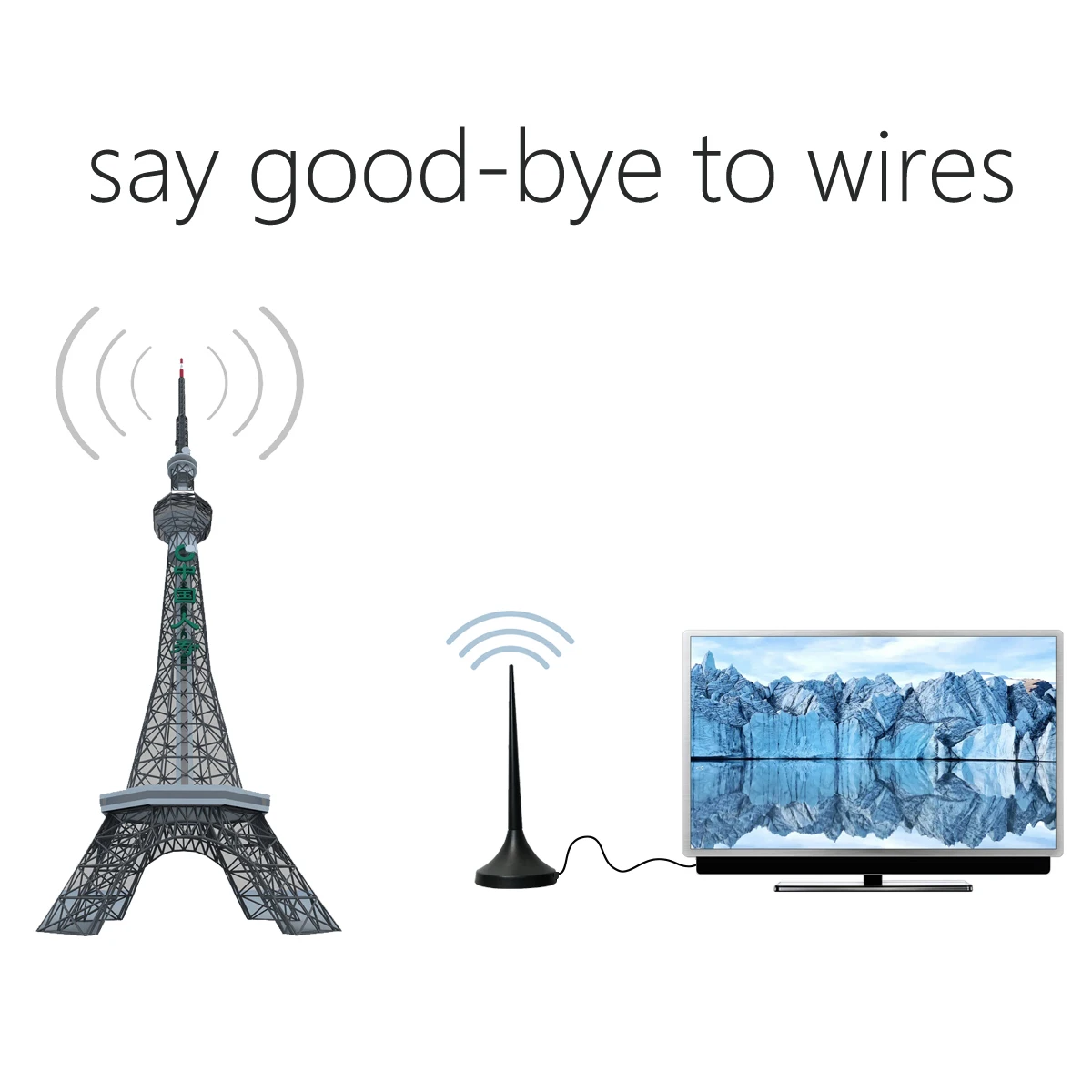 DVB Signal Receiver TV Tuner Television Antenna Free Channel  Indoor TV Antenna HDTV Digital Antennas Usb Powered with Magnet