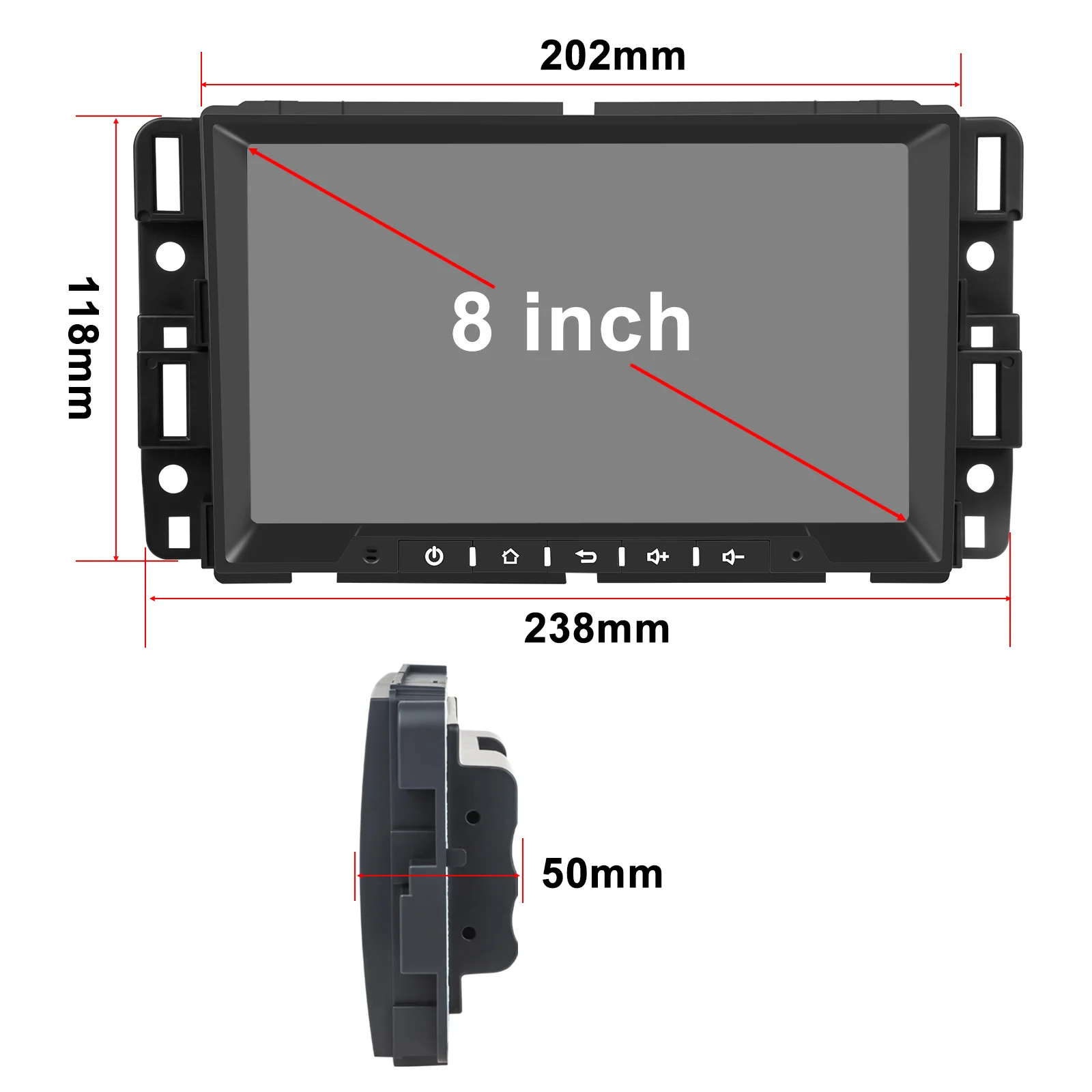 Android 13 автомобильный радиоплеер с поддержкой Carplay BT FM зеркальное соединение GPS Wifi 8 дюймов аудио стерео навигация для Buick/Gmc/Chevrolet