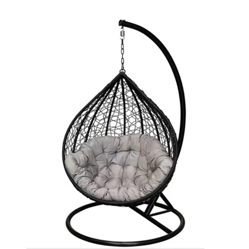 Waterproof Cushion Steel Frame Egg Shape Hammocks Basket Hanging Bird Nest Chair