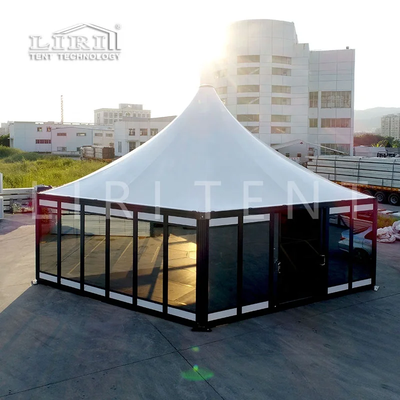 Factory Direct Sell Modular Square Hexagon Activation Spaces Tent with Glass Walls