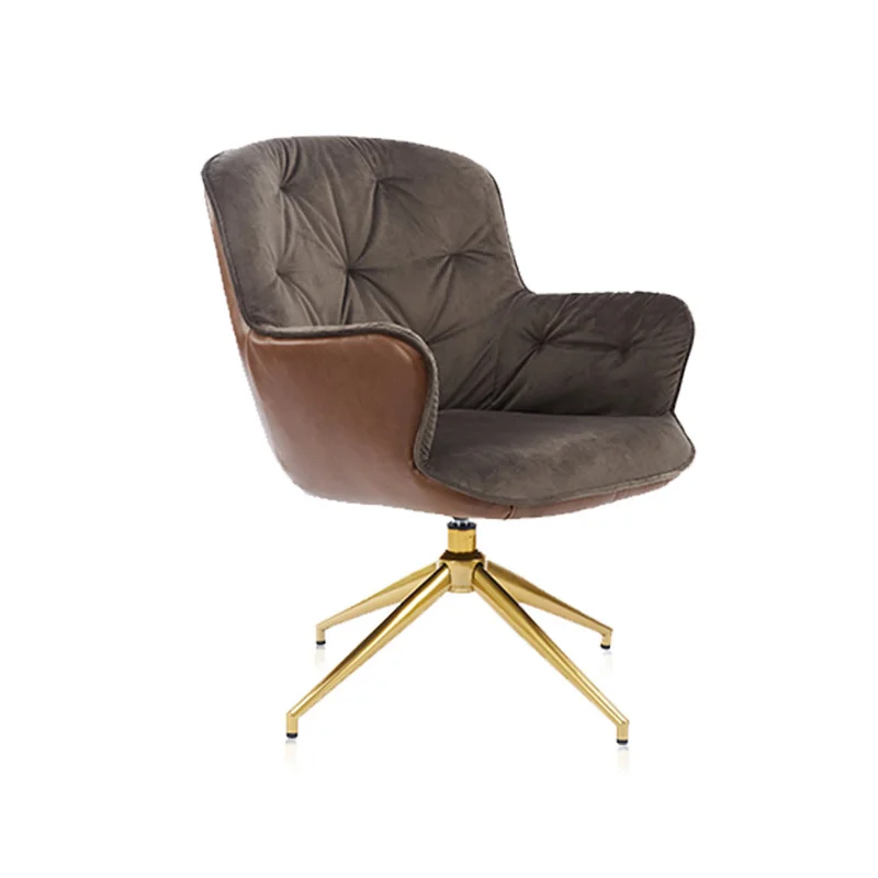 
Factory Leisure Chair Golden leg Velvet Chair Modern Design for Home Office Coffee 