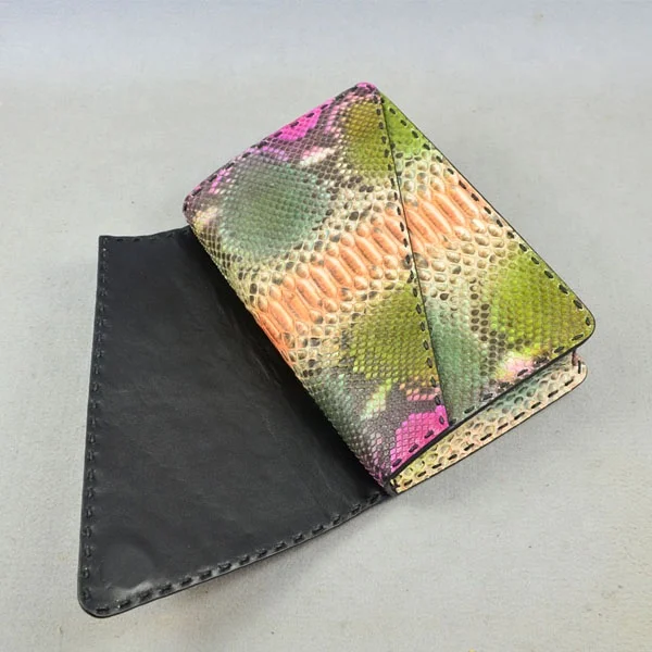 
lady python envelope bags exotic skin clutch handbag leather bag designer fashion bags women 
