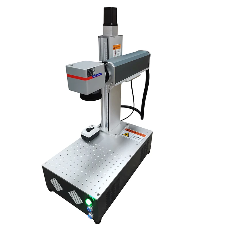 Pioneers automatic focusing motorized Z axis laser marking machine