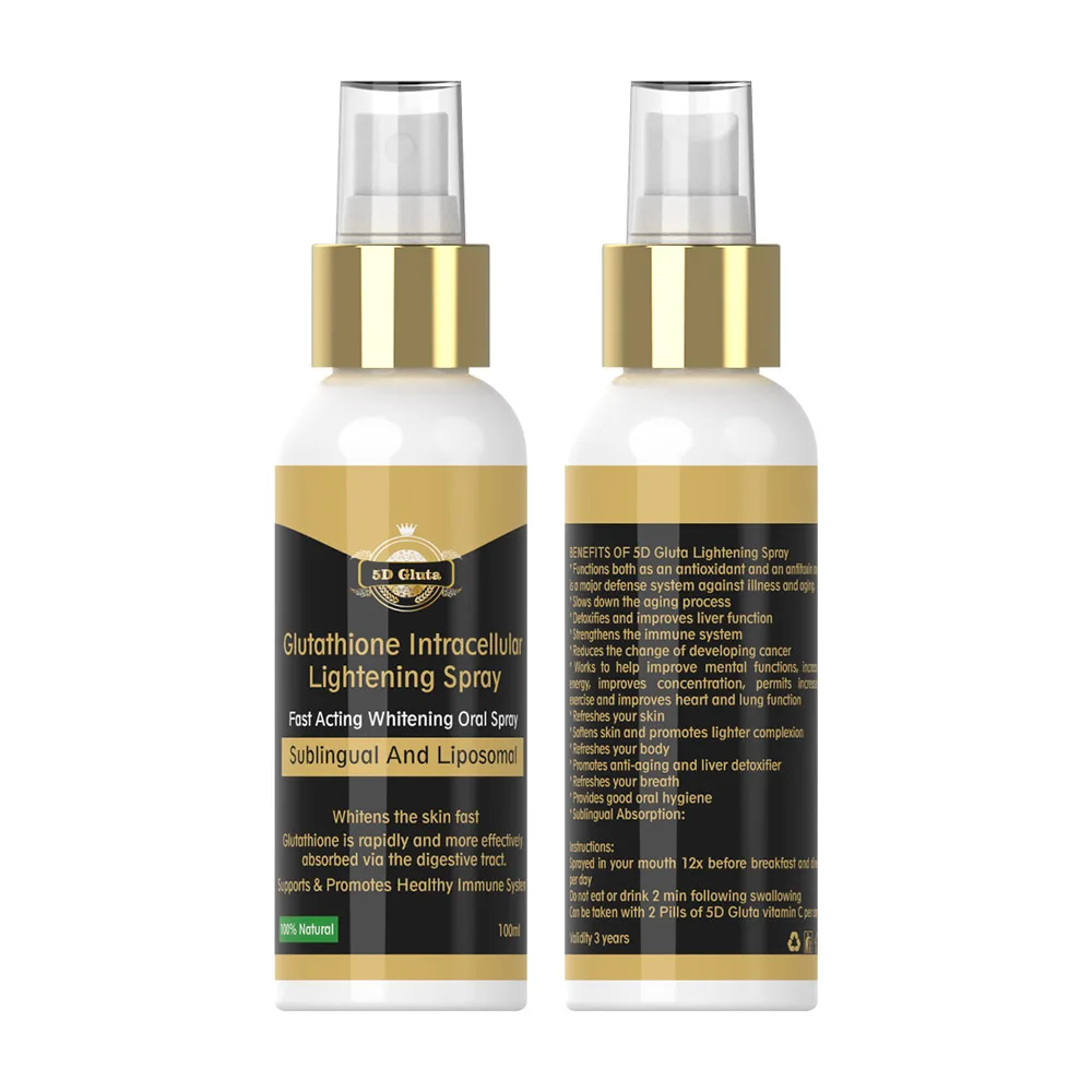 5D Gluta Intracellular Lightening Spray Fast Acting Whitening Oral Spray Fast Acting Oral Spray