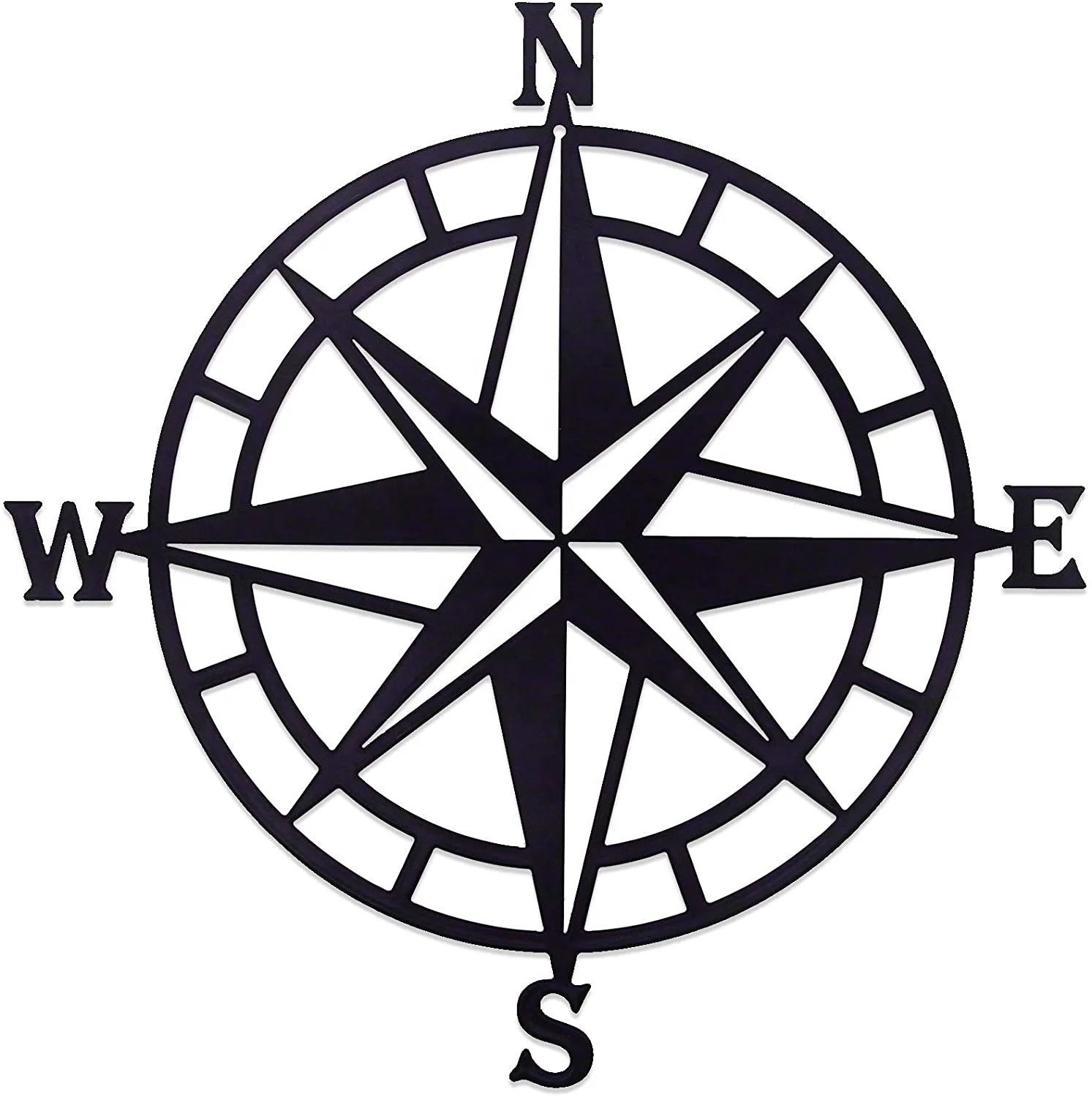 11 Inches Metal Decorative Nautical Compass Wall Decor, Living Room Bedroom Office Porch Garden Patio Signs Wall Hanging Art