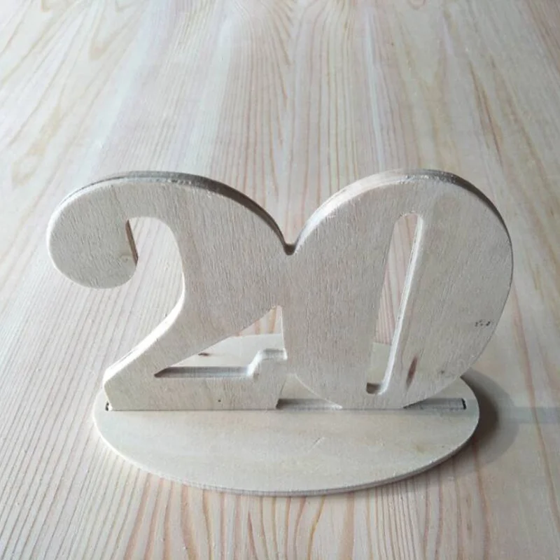 Laser Cutting Table Numbers 1-30 Wooden Weeding Table numbers With Holder Base
