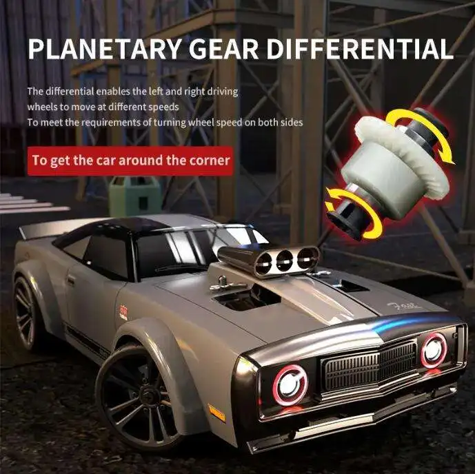 35KM/H RC Car 4WD Muscle Car With LED Light 1:16 High Speed Drifting Rc Drift Car