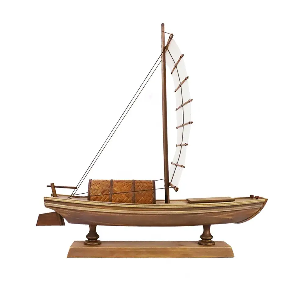 Chinese traditional handicraft wooden boat model made by Successors of intangible cultural heritage