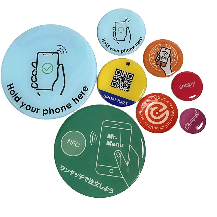 Hot Sale Dia 30mm Nfc Tags Sticker Mobile Phone Bubble Nfc Tag