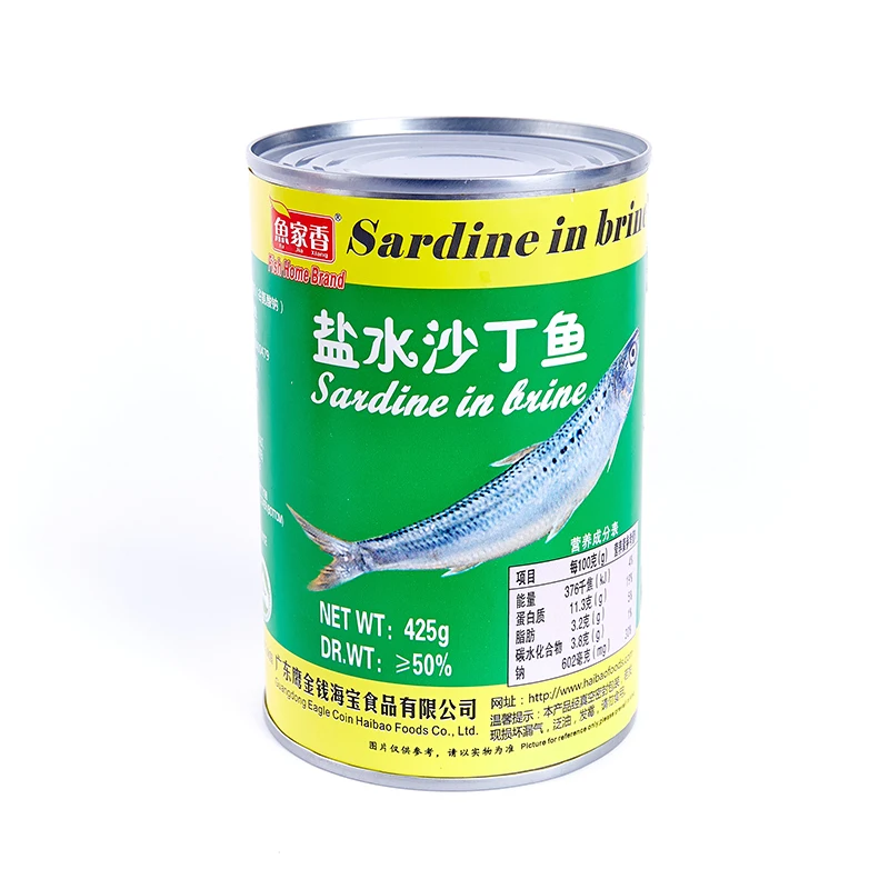 OEM 425g Hot Sale Canned Sardines in Tomato Sauce/ in Brine/ in Oil