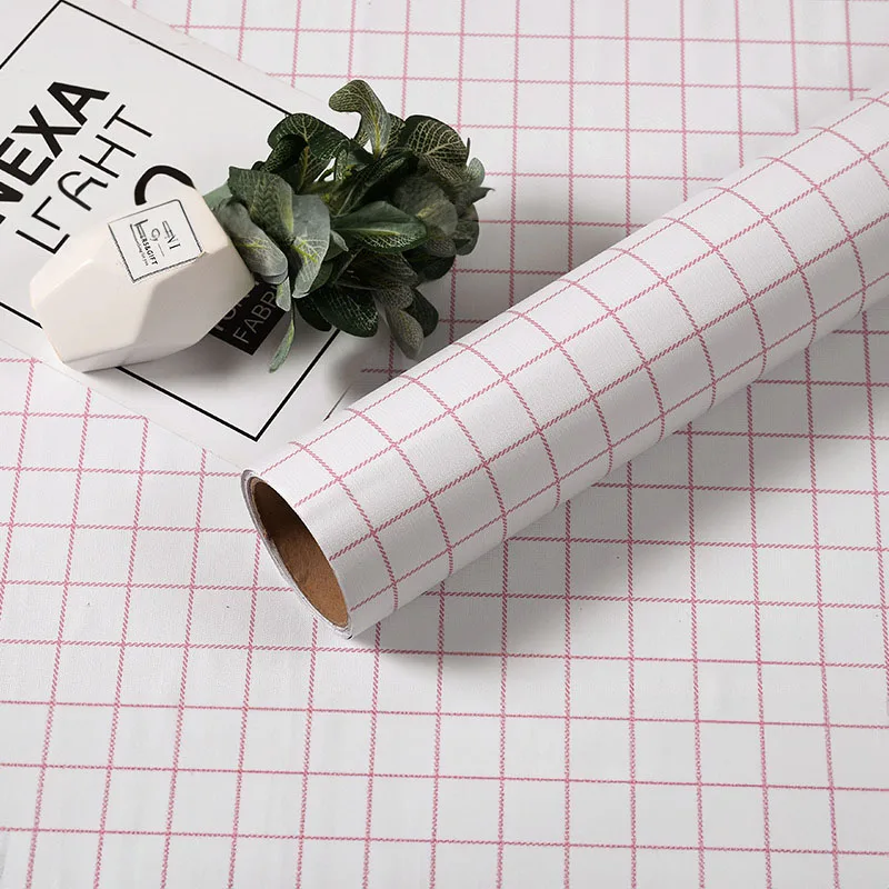 Modern Plaid Texture Easy to Stick Nordic INS Style Peel And Stick Adhesive Wallpaper