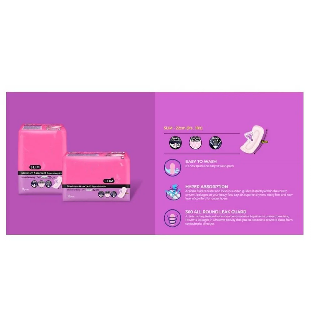 Sanitary Pads with Wings for Girls and Teens Natural Ultra Thin Teen Pads Small Sanitary Pads for Teen Girls