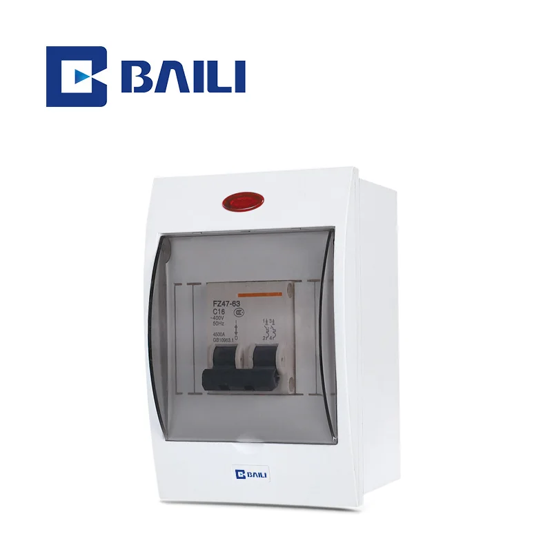 BAILI VTI 4way Surface Mounting Full Plastic Control Panel Distribution Box with indicator light