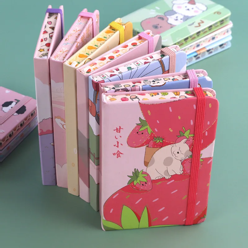 Ready to ship hot sale school notebooks student gift stationery items cute cartoon mini dairy book 2024 notebook
