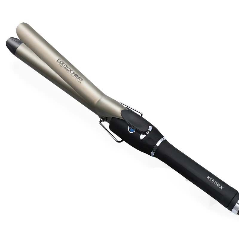 Komex Hair Curling iron Equipment Professional Ceramic Digital LCD Hair Wand Curling Iron PTC Heat Element Hair Curler With Clip