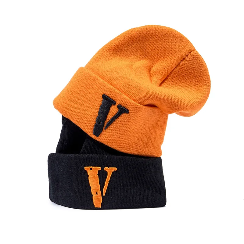 Trendy Brand V-shaped Woolen Winter Hats Autumn Winter Student Knitted Warm Hat Male Female Couple Hat