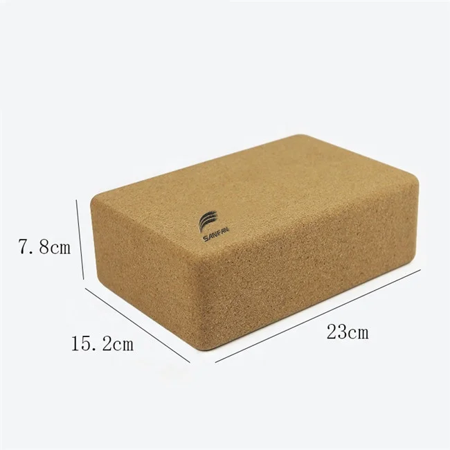 Eco Friendly Custom Logo 100% Natural High-density Cork Yoga Block