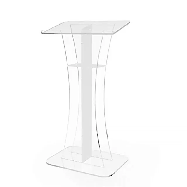 Custom Clear Transparent Lucite plastic podium design pulpit church modern Fixture Displays acrylic lectern podium