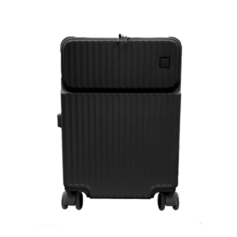 Manufacturers Custom Logo ABS PC Material USB Charging Port Customizable LOGO TSA LOCK Hard Front Opening Luggage