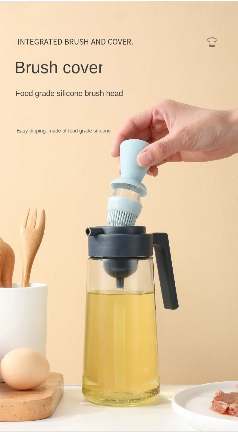 Factory Direct Sales Glass oil Bottle Barbecue Seasoning Bottle Heat-resistant Large-capacity oil Pot Liquid Soy Sauce Bottle