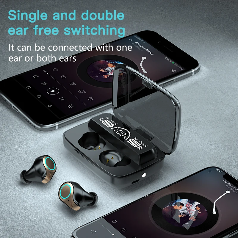 Auricular M18 Новые поступления 2021 Беспроводные Наушники быстрая автоматическая пара hifi Звук идеальный ЖК-дисплей