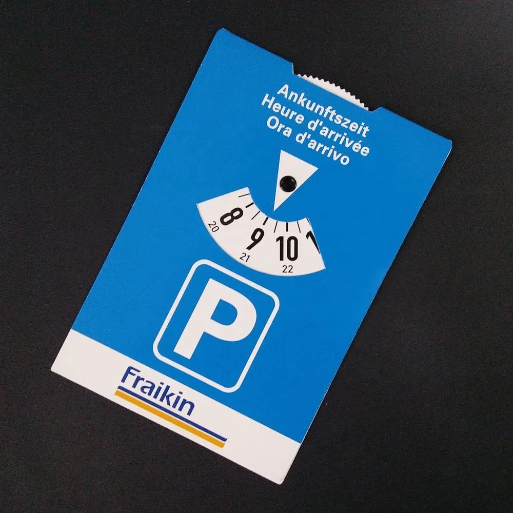 Waterproof Paper Parking Disc, Custom Parking Timer, Digital Parking Clock
