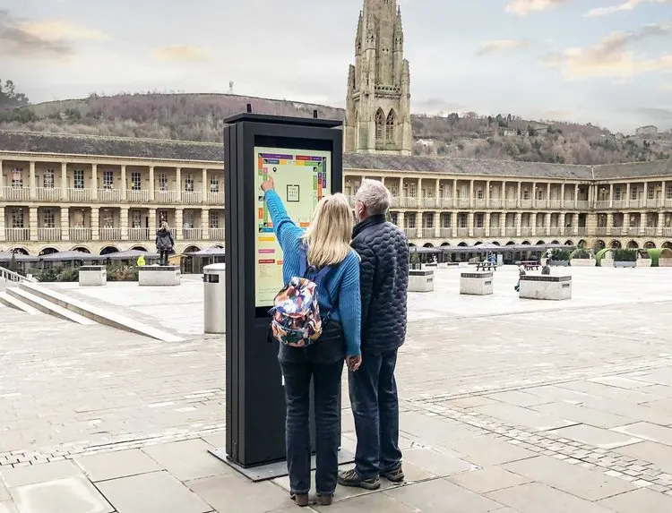 55 Inch Indoor floor stand kiosk Portable Digital Signage Full Hd Advertising Display with affiliate marketing