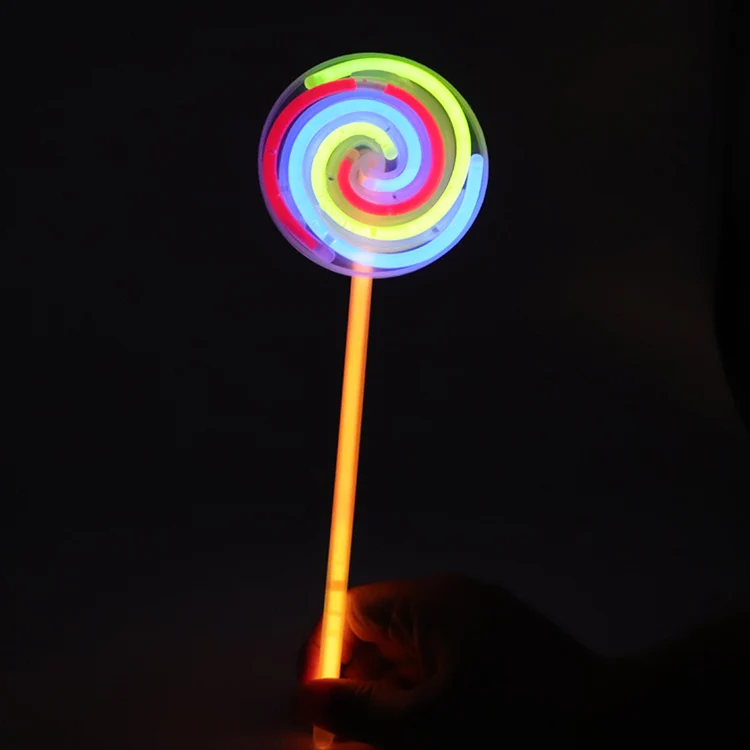 
Glow in Dark Stick Lollipop Candy with Kids Toy 