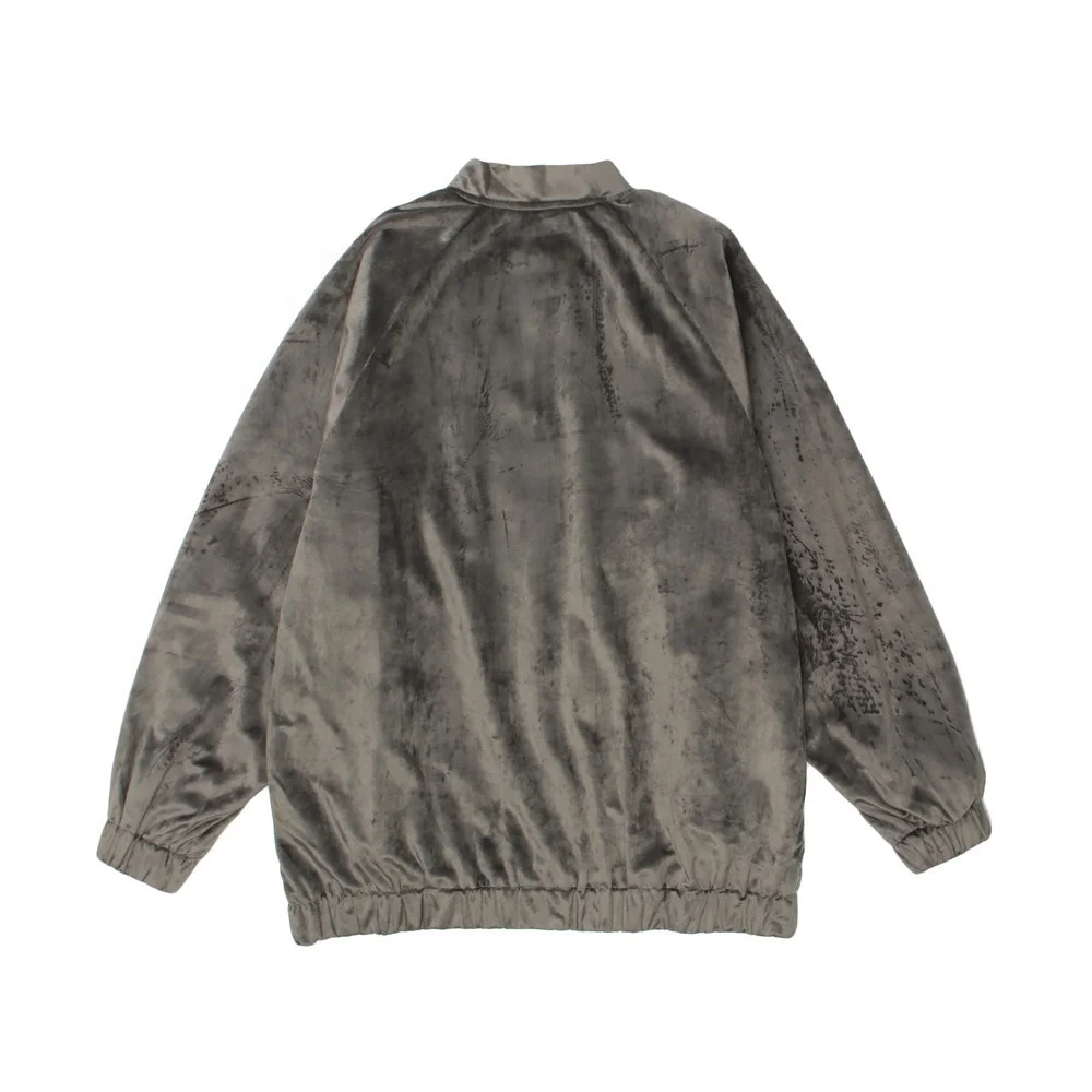 custom velvet velour tracksuit Baseball jacket and jogger set sweatsuit velvet tracksuit for men sport velvet tracksuit